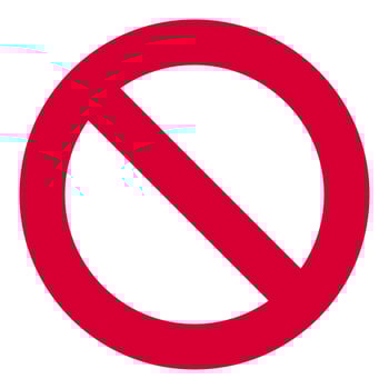 Red prohibition symbol. prohibition icon isolated on white background. Vector design for signs