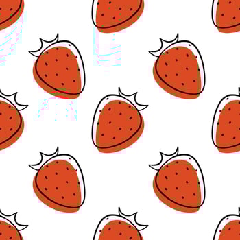 Strawberry seamless pattern vector