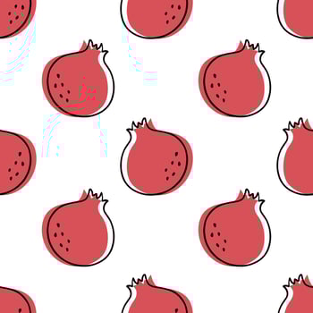 Pomegranate seamless pattern vector