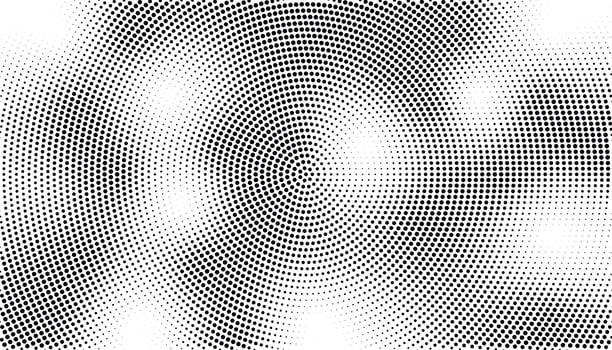 Abstract halftone wave dotted background. Futuristic twisted grunge pattern, dot, circles. Vector modern optical pop art texture for posters, business cards, cover, labels mock-up, stickers