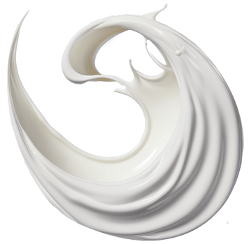 AI generated Realistic milk cream splash decorative element realistic. Generative ai. png