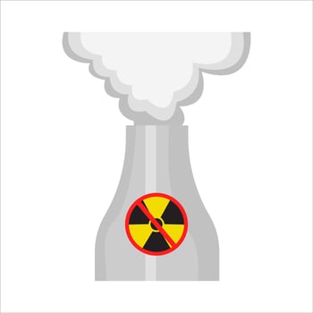 no radiation in chimney with smoke illustration vector