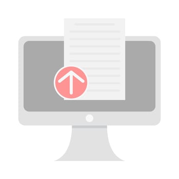 upload file in computer illustration vector