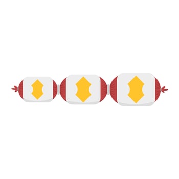 egg in sausage grill illustration vector
