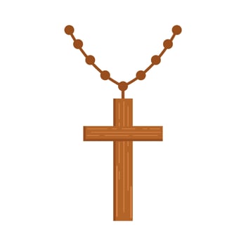 christian cross necklace illustration vector