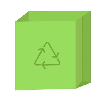 paper bag recycling illustration vector
