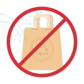 no paperbag illustration vector