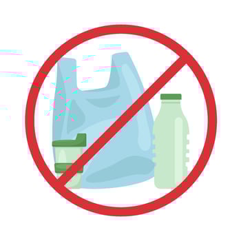 no plastic illustration vector
