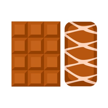 chocolate bar with ice cream chocolate illustration vector