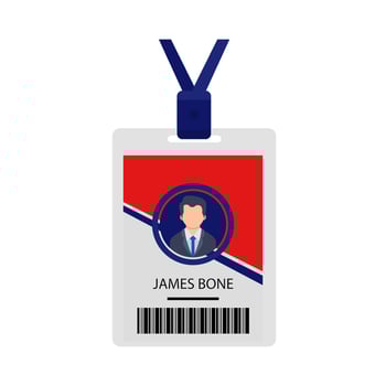 Illustration of id card vector