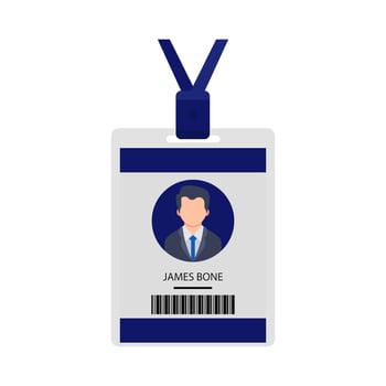 Illustration of id card vector