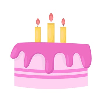 birthday cake illustration vector