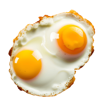AI generated Two Fried Eggs Isolated on Transparent Background png