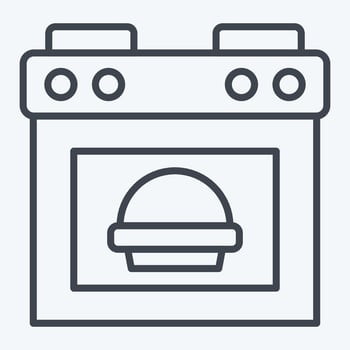 Icon Baked Bread. related to Cooking symbol. line style. simple design editable. simple illustration vector