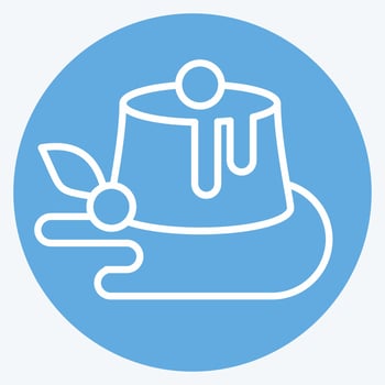 Icon Dessert. related to Cooking symbol. blue eyes style. simple design editable. simple illustration vector