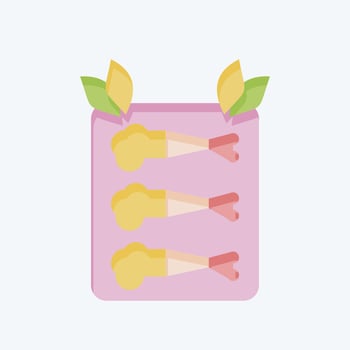 Icon Fried Food. related to Cooking symbol. flat style. simple design editable. simple illustration vector