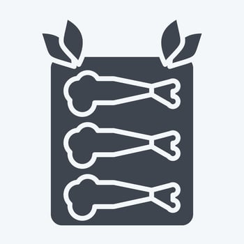 Icon Fried Food. related to Cooking symbol. glyph style. simple design editable. simple illustration vector