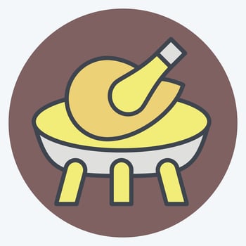 Icon Grill. related to Cooking symbol. color mate style. simple design editable. simple illustration vector