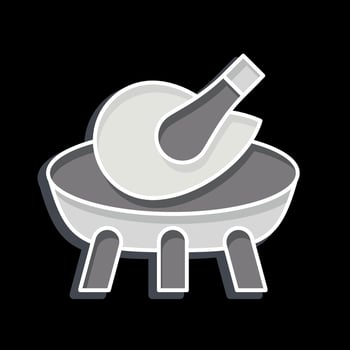 Icon Grill. related to Cooking symbol. glossy style. simple design editable. simple illustration vector