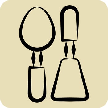 Icon Ladle. related to Cooking symbol. hand drawn style. simple design editable. simple illustration vector