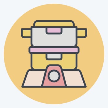 Icon Steamer. related to Cooking symbol. color mate style. simple design editable. simple illustration vector