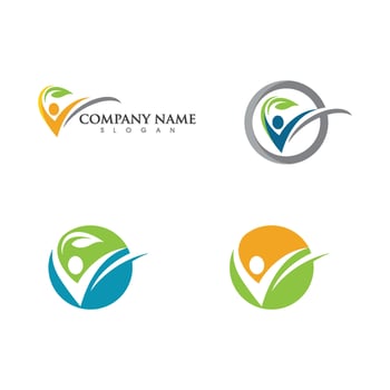 Human character logo sign vector