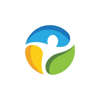 Human character logo sign vector