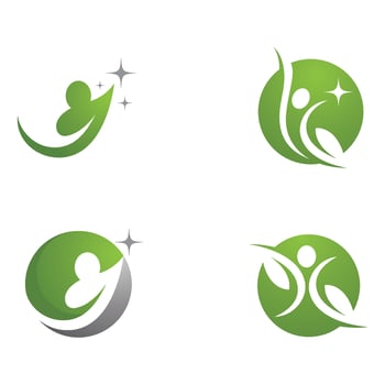 Human character logo sign vector