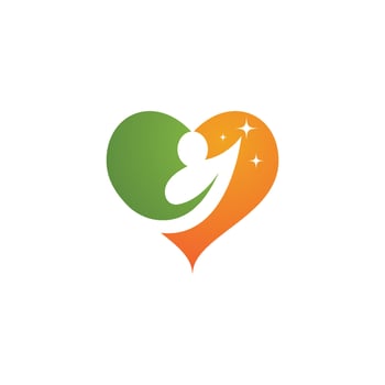 Human character logo sign vector