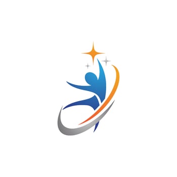 Human character logo sign vector