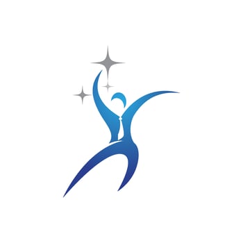 Human character logo sign vector