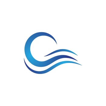 Water wave icon vector