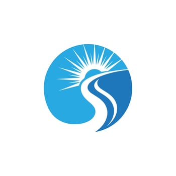 Water wave icon vector