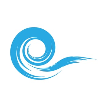 Water wave icon vector