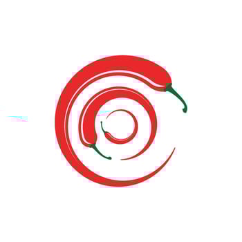 Red hot natural chili icon vector Illustration