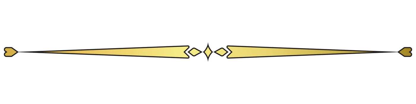 golden vintage border For dividing messages and decorating cards. vector