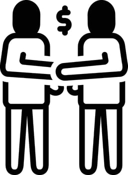 solid icon for associate vector