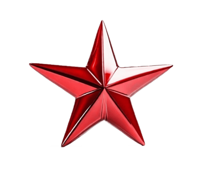 AI generated a red star is isolated png