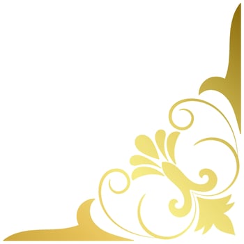 Golden Thai pattern corners for decorating book covers vector