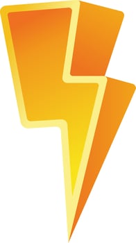 3D Flash sale thunder icon vector