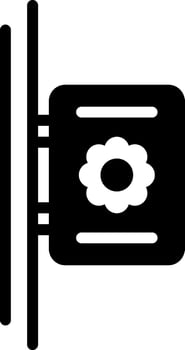 solid icon for mounted vector