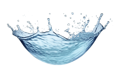 AI generated Sequential Splash of Water Droplet on transparent background png