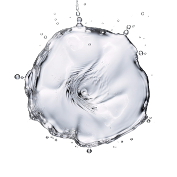 AI generated Dynamic Water Sphere with Splashe on  transparent background png
