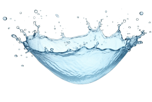 AI generated Sequential Splash of Water Droplet on transparent background png