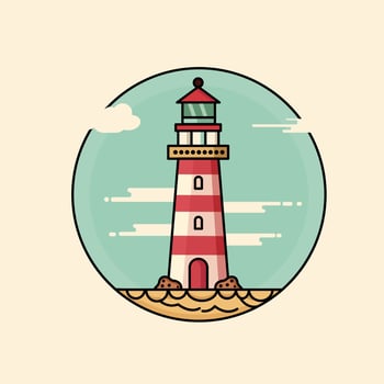 Free Amazing Lighthouse Illustration vector
