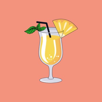 illustration vector graphic of orange jus, perfect for drink menu illustrations, pictures for kids, wallpapers etc