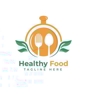 Restaurant food chef pizza vector logo template illustration
