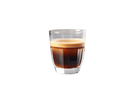 AI generated Layered Latte Macchiato in Clear Glass png