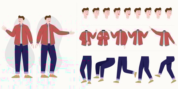 Free vector male character illustration