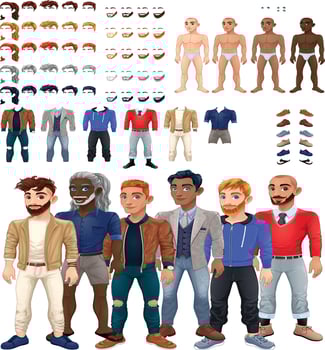 Free vector male character illustration